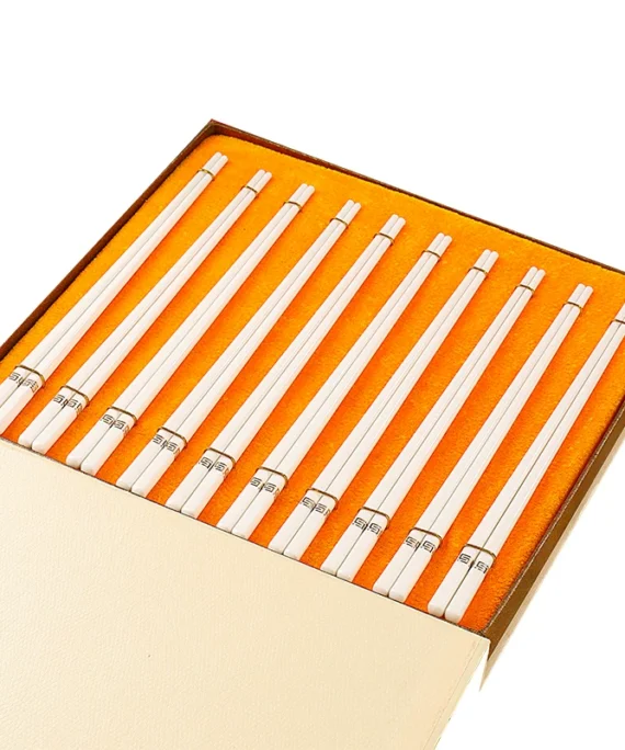 Authentic Jingdezhen bone china chopsticks, single or double size, high-end antibacterial and mildew-proof new ceramic chopsticks.