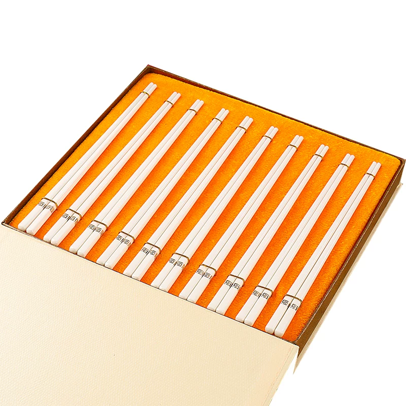 Authentic Jingdezhen bone china chopsticks, single or double size, high-end antibacterial and mildew-proof new ceramic chopsticks.