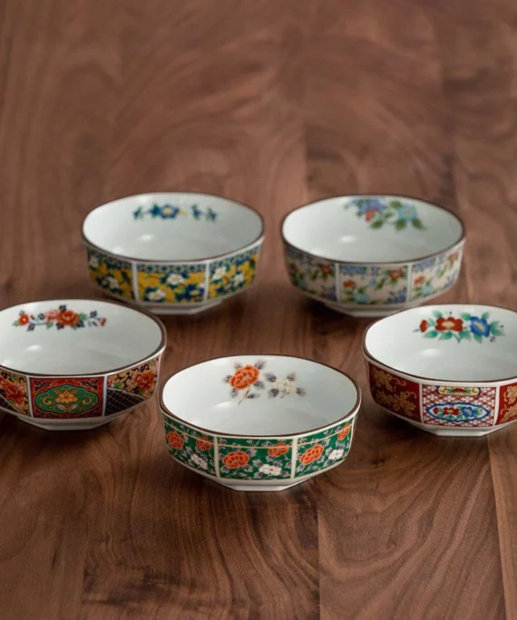 Octagonal Bowls Set – A Tapestry of Tradition